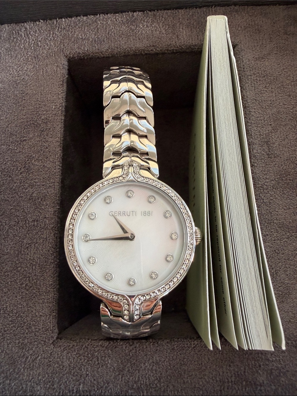 Cerruti 1881 Women's Silver Crystal Accent Watch